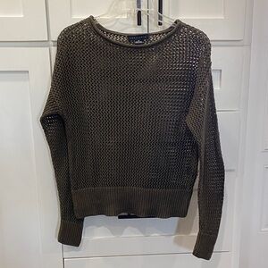 Sanctuary Open Knit Pullover Sweater XS Olive